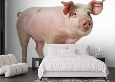 pig isolated on white Wall mural