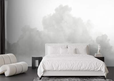 Png realistic clouds cumulus on transparent backgrounds 3d render Wall mural