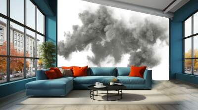 Rain clouds weather meteorology isolate backgrounds 3d render png Wall mural