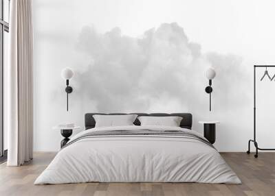 Soft white fluffy clouds shape floating special effect 3d rendering png file Wall mural