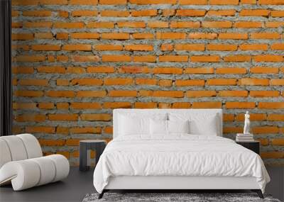 unfinished concrete red brick wall abstract background Wall mural