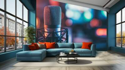 close-up microphone  Wall mural