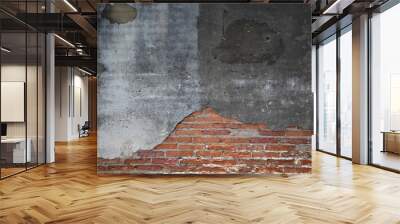 cracked concrete on old brick wall texture background for wallpa Wall mural