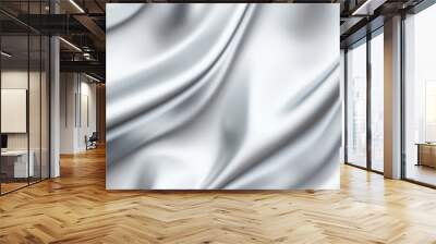 A smooth silver metallic surface, perfect for adding a sleek, luxurious look with space for text Wall mural