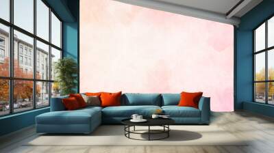 pink watercolor pastel painted background, abstract pink texture for design Wall mural