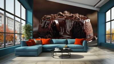 chocolate lava cake Wall mural