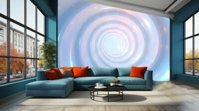 Iridescent white spiral background header banner wallpaper design Wall mural