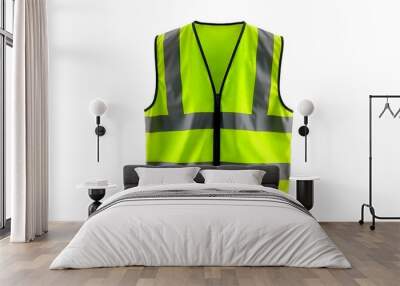 Safety vest representing health and safety isolated on a white background Wall mural