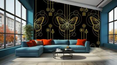 abstract butterfly seamless Wall mural