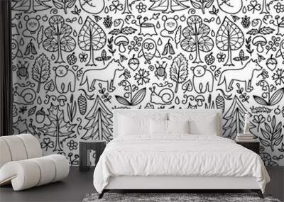 Forest seamless pattern Wall mural