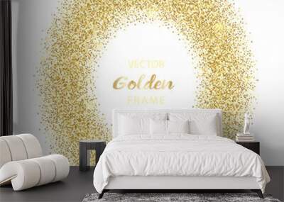 Luxury Golden Glitter Oval Frame Wall mural