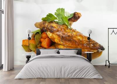 Grilled Chicken breast w wing Wall mural