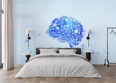 Artificial intelligence, data mining, deep learning modern computer technologies. Futuristic Cyber Technology Innovation. AI Brain , Large language model, Artificial General Intelligence AGI, LLM Wall mural