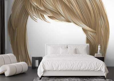 trendy  woman  hairs kare with fringe  . light  blond  colors .
 medium length . beauty style . realistic  3d .
 Wall mural