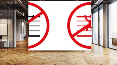 No Climbing Allowed Safety Sign Ensure Safety in Restricted Zones Wall mural