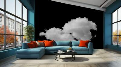 Clouds isolated on  black background with clipping path. Wall mural