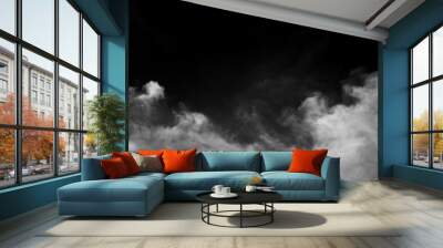 Clouds over black. Wall mural