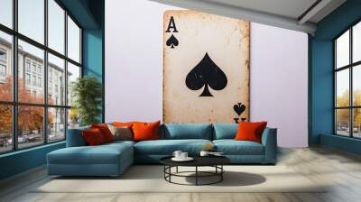 card ace on a transparent background Wall mural