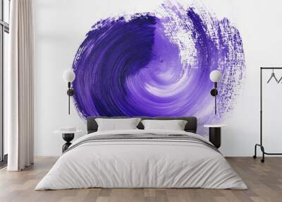 circle brush stroke on transparent background Wall mural