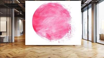 circle brush stroke on transparent background Wall mural