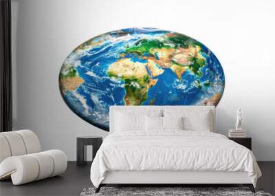 Flat earth panel on transparent background Wall mural