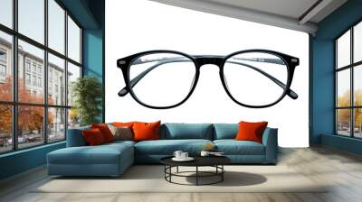 Glasses transparent background Wall mural