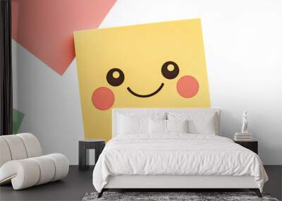 Happy sticker transparent background Wall mural