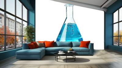 Laboratory test glass container on a transparent background Wall mural