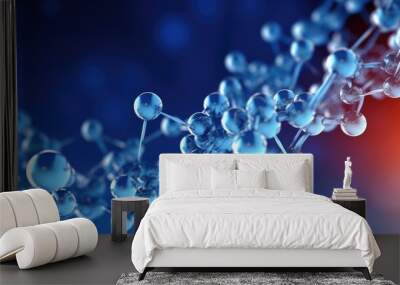 Molecule and atom model Wall mural