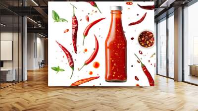 tomato sauce on a transparent background Wall mural