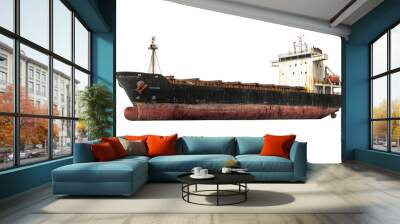 Transport ship transparent background Wall mural