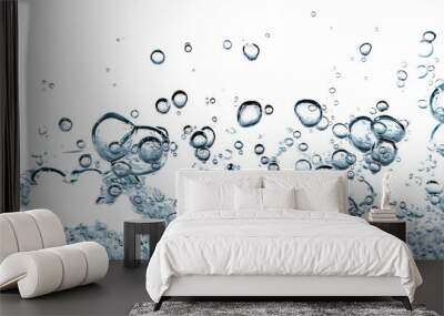 Water bubbles on a transparent background Wall mural