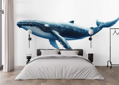 Whale transparent background Wall mural