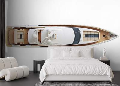 yacht on a transparent background Wall mural