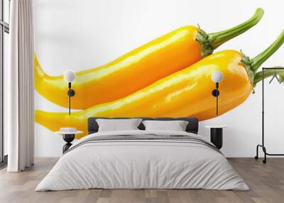 Yellow pepper transparent background Wall mural