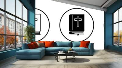 Bible icon set Wall mural