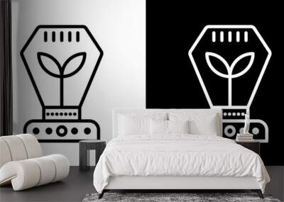 Incubator thin line vector icon set. Wall mural