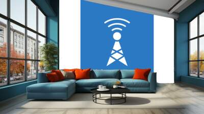 Broadcast Icon thin line illustration Wall mural