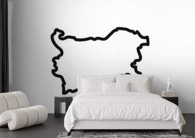 Bulgaria map icon outline collection in black Wall mural