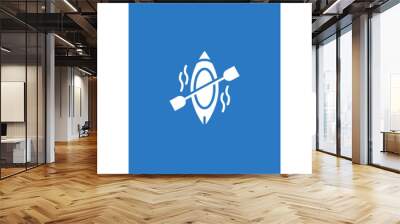 kayak icon thin line illustration Wall mural