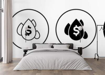 Liquidity icon. Dollar currency market rotation symbol. Money finance investment vector. Business stock asset liquidity increase sign. Wall mural