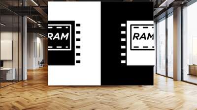 memory, ram icon Isolated flat vector in outline Wall mural