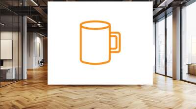 Mug icon Thin line illustration set Wall mural