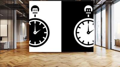 Pocket watch icon Isolated flat vector in outline Wall mural