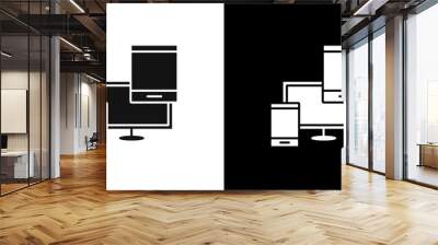 Responsive Design icon Flat vector set outline Wall mural