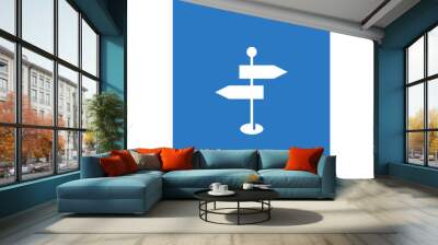 signpost icon thin line illustration Wall mural