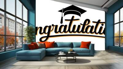 Congratulation Graduate calligraphy Wall mural