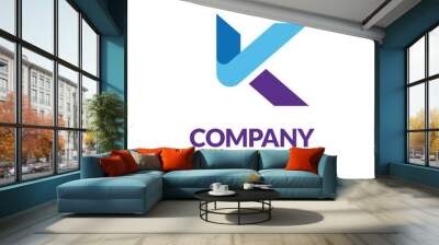 Creative Initial Letter K Logo Modern Business Typography Vector Template Wall mural