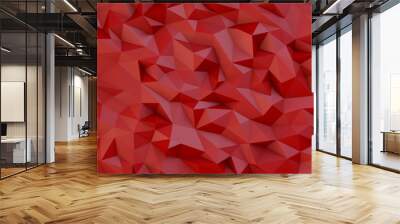 Red polygon background texture Wall mural