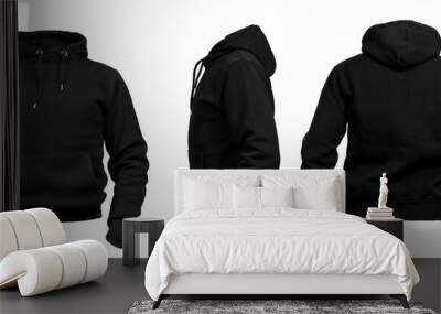 Blank invisible mannequin with black hoodie template for design mock up for print Wall mural